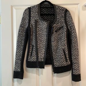 Rag & Bone wool knit motojacket